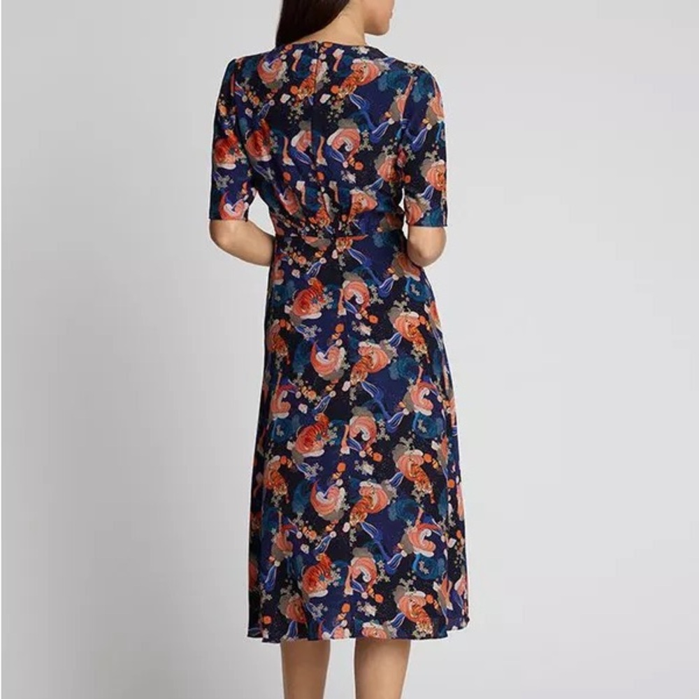 Saloni Eve B Tiger Print Midi Dress - Picture 4 of 8